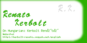 renato kerbolt business card